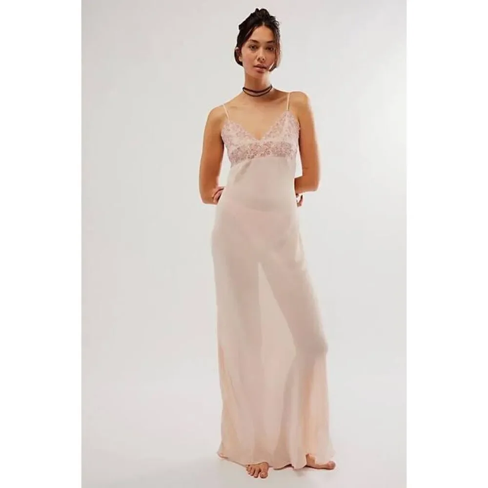 Free People Midnight Magic Maxi Slip Size S